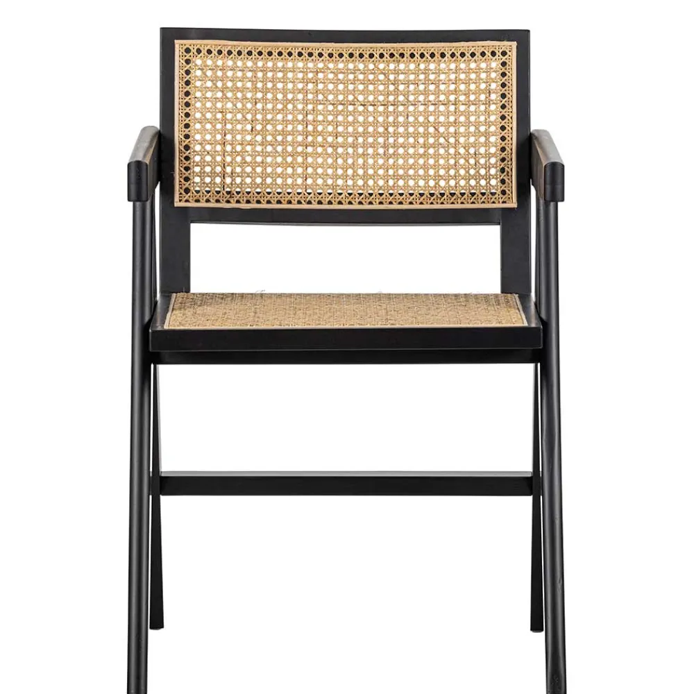 Wohnen Rattanmöbel*Designer Armlehnenstuhl aus Rattan Wiener Geflecht - Leano