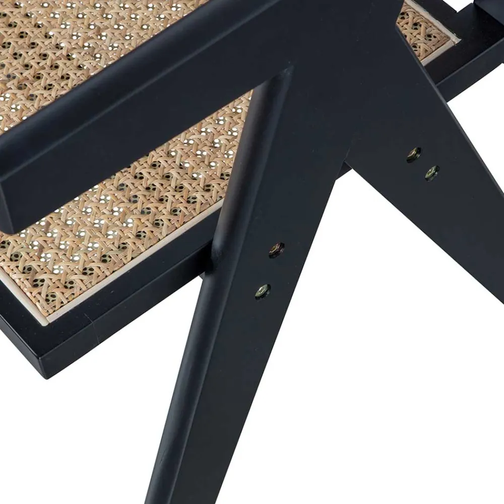 Wohnen Rattanmöbel*Designer Armlehnenstuhl aus Rattan Wiener Geflecht - Leano