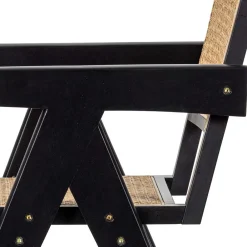 Wohnen Rattanmöbel*Designer Armlehnenstuhl aus Rattan Wiener Geflecht - Leano