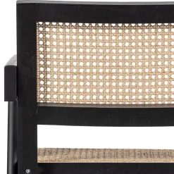 Wohnen Rattanmöbel*Designer Armlehnenstuhl aus Rattan Wiener Geflecht - Leano