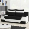 Wohnen Designer Bettsofa in Schwarzbraun Weiß - Dastrata