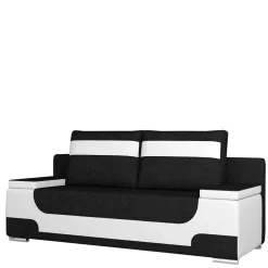 Wohnen Designer Bettsofa in Schwarzbraun Weiß - Dastrata