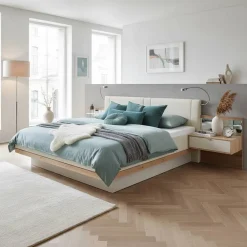 Wohnen Betten|Betten*Designer Doppelbett & Nachttische - Crascanu (dreiteilig)