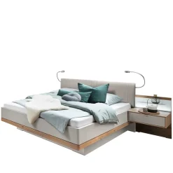 Wohnen Betten|Betten*Designer Doppelbett & Nachttische - Crascanu (dreiteilig)