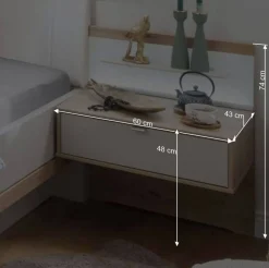 Wohnen Betten|Betten*Designer Doppelbett & Nachttische - Crascanu (dreiteilig)