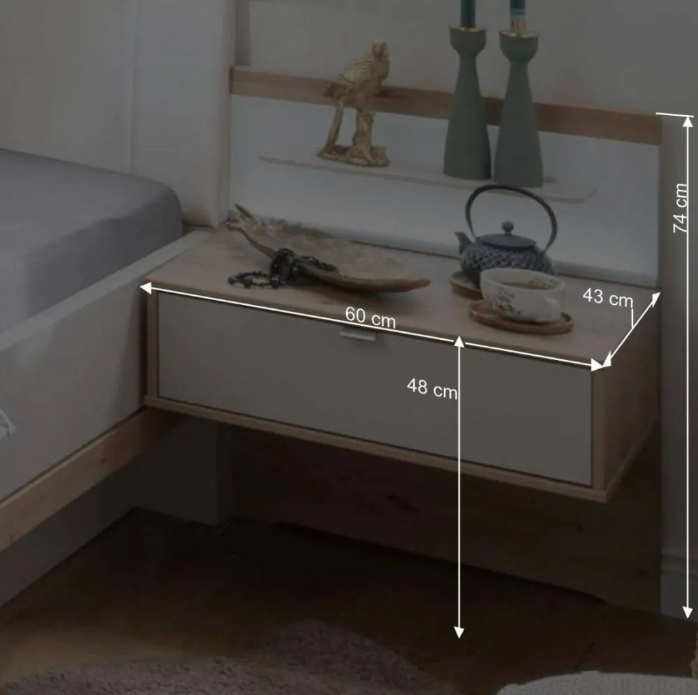 Wohnen Betten|Betten*Designer Doppelbett & Nachttische - Crascanu (dreiteilig)