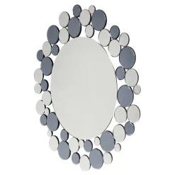 Wohnen Spiegel|Flurspiegel*Designer Glasspiegel in Grau & Silber - Martinez