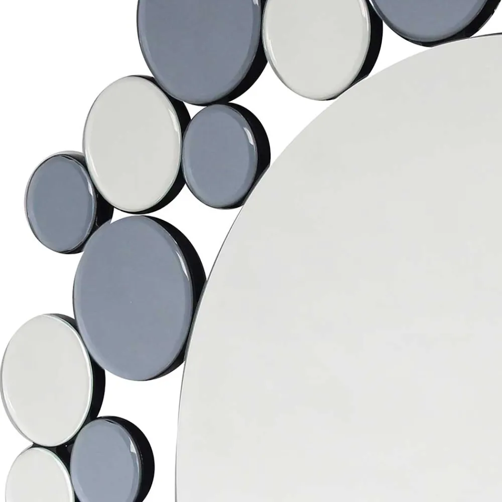 Wohnen Spiegel|Flurspiegel*Designer Glasspiegel in Grau & Silber - Martinez