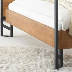 Wohnen Graue Möbel|Naturholzmöbel*Designer Himmelbett als Doppelbett - Adea