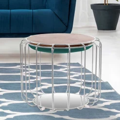 Wohnen Sessel & Hocker*Designer Hocker in Grün Samt - Mundary