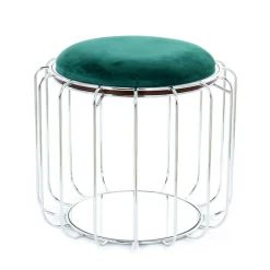 Wohnen Sessel & Hocker*Designer Hocker in Grün Samt - Mundary