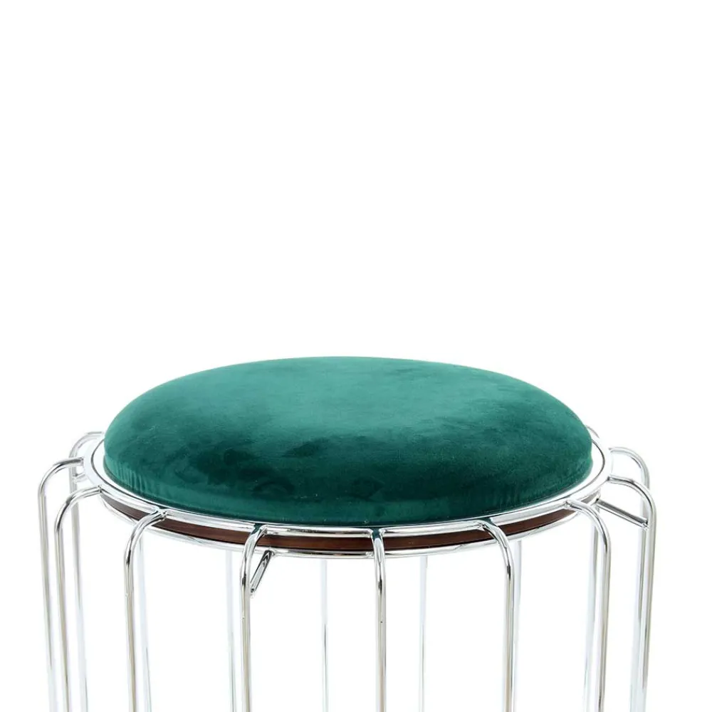 Wohnen Sessel & Hocker*Designer Hocker in Grün Samt - Mundary