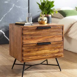 Wohnen Nachttische*Designer Nachtkommode mit 60 cm Breite - Dicna