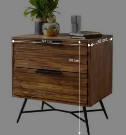 Wohnen Nachttische*Designer Nachtkommode mit 60 cm Breite - Dicna