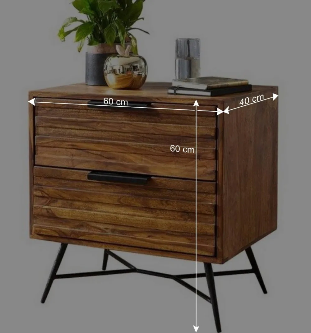 Wohnen Nachttische*Designer Nachtkommode mit 60 cm Breite - Dicna
