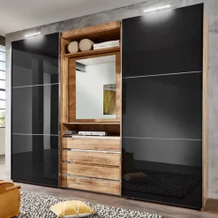 Wohnen Glasmöbel|Kleiderschränke*Designer Schlafzimmerschrank mit viel Funktion - Hectos