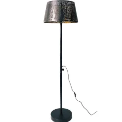 Wohnen Designer Stehlampe in Schwarz & Messingfarben - Milana