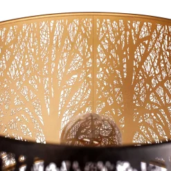 Wohnen Designer Stehlampe in Schwarz & Messingfarben - Milana