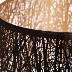 Wohnen Designer Stehlampe in Schwarz & Messingfarben - Milana