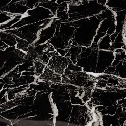 Wohnen Schwarze Möbel|Graue Möbel*Designer Tisch mit Glasplatte in Marmor Optik - Mooney