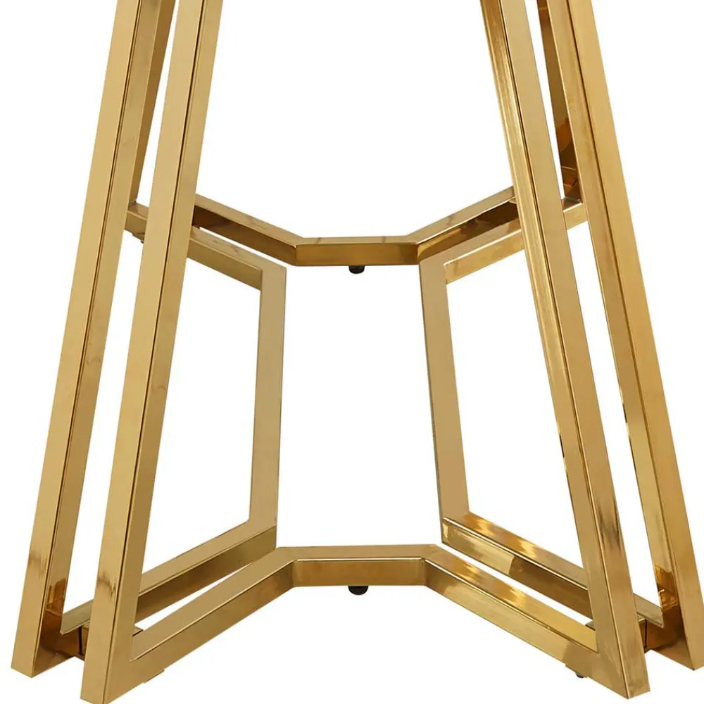 Wohnen Schwarze Möbel|Graue Möbel*Designer Tisch mit Glasplatte in Marmor Optik - Mooney