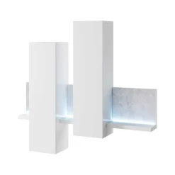 Wohnen Designer TV Anbauwand in Betonoptik - Venatio (dreiteilig)