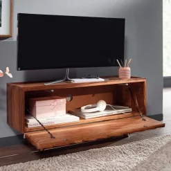 Wohnen Designer TV Board aus Sheesham Massivholz - Crabira