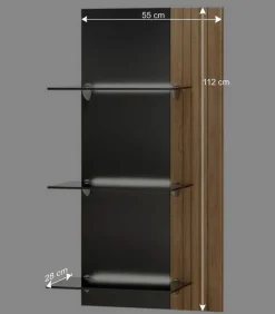 Wohnen Wohnwände|Wohnwand*Designer TV Wohnwand Set in Anthrazit - Cruzca (dreiteilig)