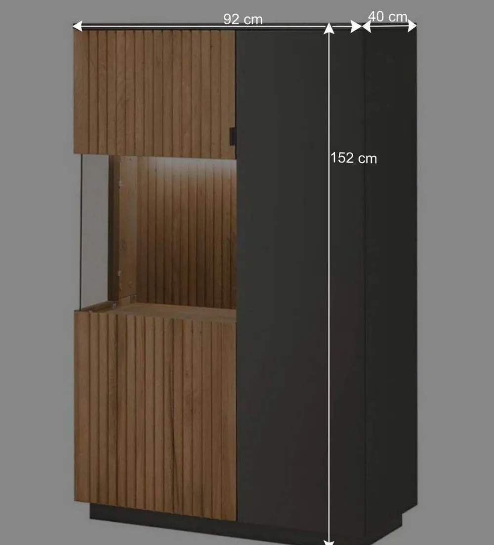 Wohnen Wohnwände|Wohnwand*Designer TV Wohnwand Set in Anthrazit - Cruzca (dreiteilig)