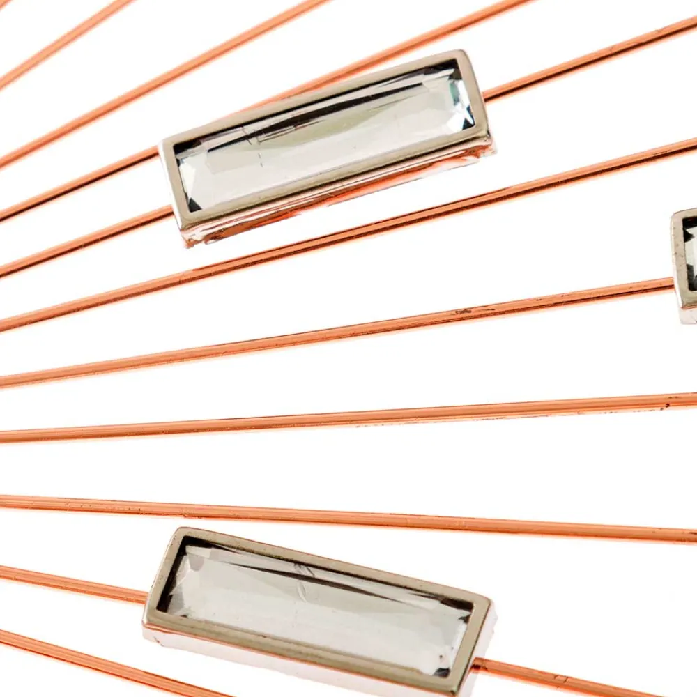 Wohnen Wanduhren*Designer Wanduhr in Kupfer mit Acrylglas Steinen - Rodrico