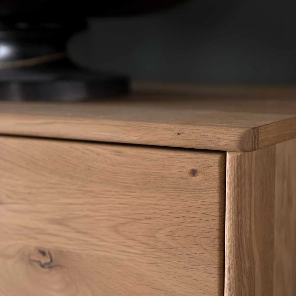 Wohnen Designer Wohnwand aus Eiche - Assela (vierteilig)