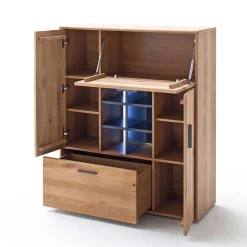 Wohnen Designer Wohnwand aus Eiche - Assela (vierteilig)