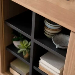 Wohnen Designer Wohnwand aus Eiche - Assela (vierteilig)