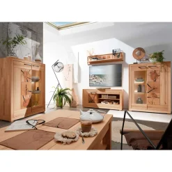 Wohnen Wohnzimmerschränke*Designer Wohnwand aus massiver Kernbuche - Sarosca (vierteilig)