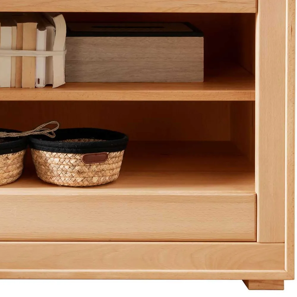 Wohnen Wohnzimmerschränke*Designer Wohnwand aus massiver Kernbuche - Sarosca (vierteilig)