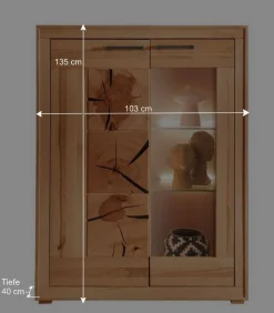 Wohnen Wohnzimmerschränke*Designer Wohnwand aus massiver Kernbuche - Sarosca (vierteilig)