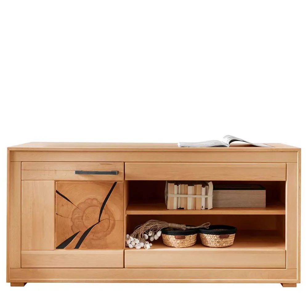 Wohnen Wohnzimmerschränke*Designer Wohnwand aus massiver Kernbuche - Sarosca (vierteilig)