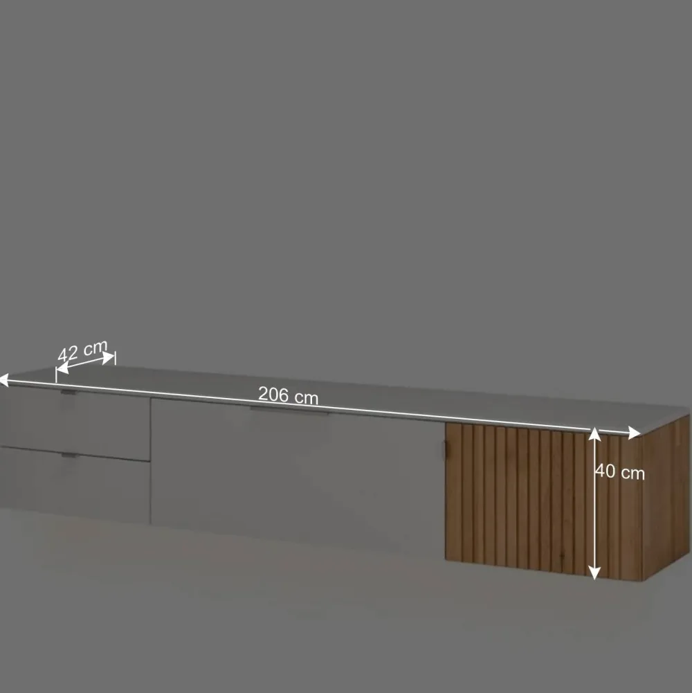 Wohnen Wohnwände|Wohnwand*Designer Wohnwand Möbel 290 cm breit - Miloris (dreiteilig)