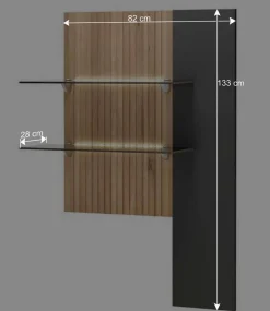 Wohnen Wohnwände|Wohnwand*Designer Wohnwand Möbel mit LED - Cruzca (dreiteilig)