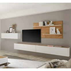 Wohnen Designer Wohnwand Möbelset - Nonessia (vierteilig)