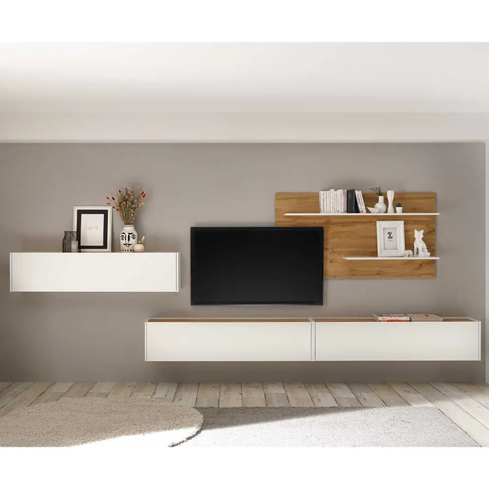 Wohnen Designer Wohnwand Möbelset - Nonessia (vierteilig)