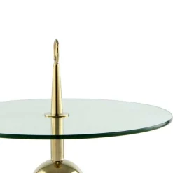 Wohnen Glasmöbel|Küchentische*Designer-Beistelltisch mit Glasplatte - Tellimo