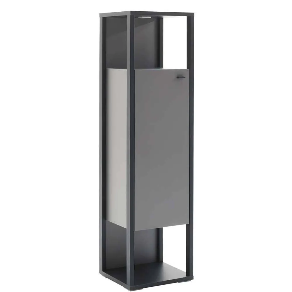 Wohnen Wohnzimmerschränke|Wohnwände*Designer-Wohnwand Möbel in Grau - Ridona (dreiteilig)