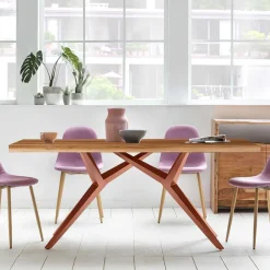 Wohnen Braune Möbel|Loft Möbel*Design-Esstisch aus Altholz Teak - Canarie