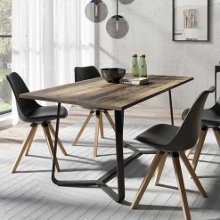 Wohnen Design-Esstisch in Altholz Optik - Ponzet