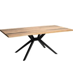 Wohnen Schwarze Möbel|Küchentische*Design-Esstisch mit Baumkanten - Slavidra