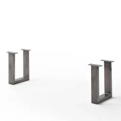 Wohnen Design-Küchenbank mit Baumkanten Akazie Grau - Salmasion