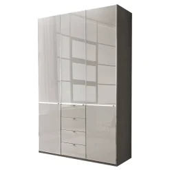Wohnen Braune Möbel|Schränke*Design-Kleiderschrank mit vier Schubladen - Korcula