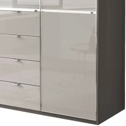 Wohnen Braune Möbel|Schränke*Design-Kleiderschrank mit vier Schubladen - Korcula