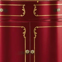 Wohnen Flurkommoden|Esszimmerschränke*Design-Kommode in Rot und Gold - Julya